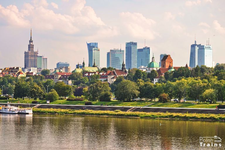 Graphic: panorama of Warsaw