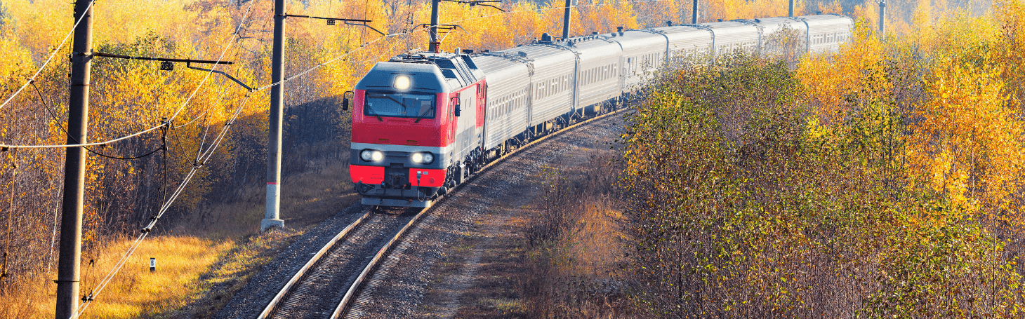 Train on the road
