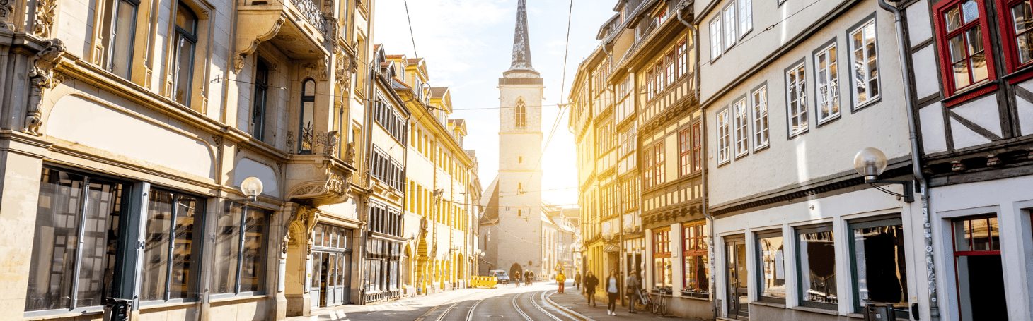 Erfurt church view