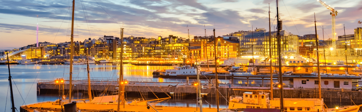 Oslo - panoramic view over the sea