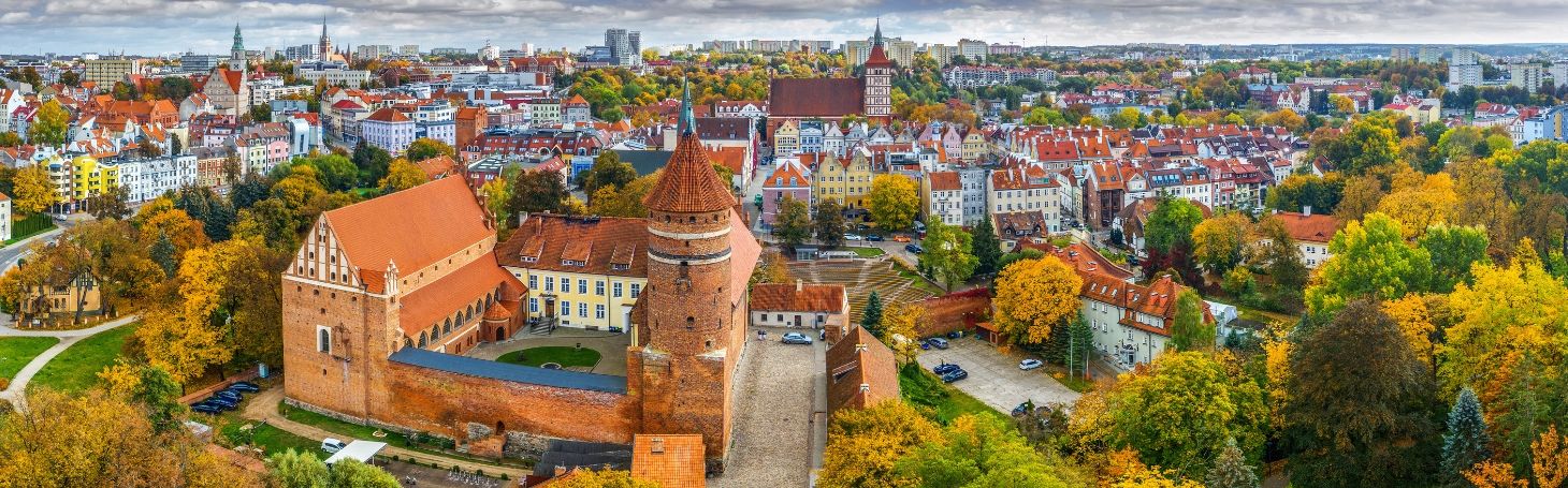 View of Olsztyn from above