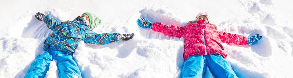 children on snow - winter holidays podlaskie attractions
