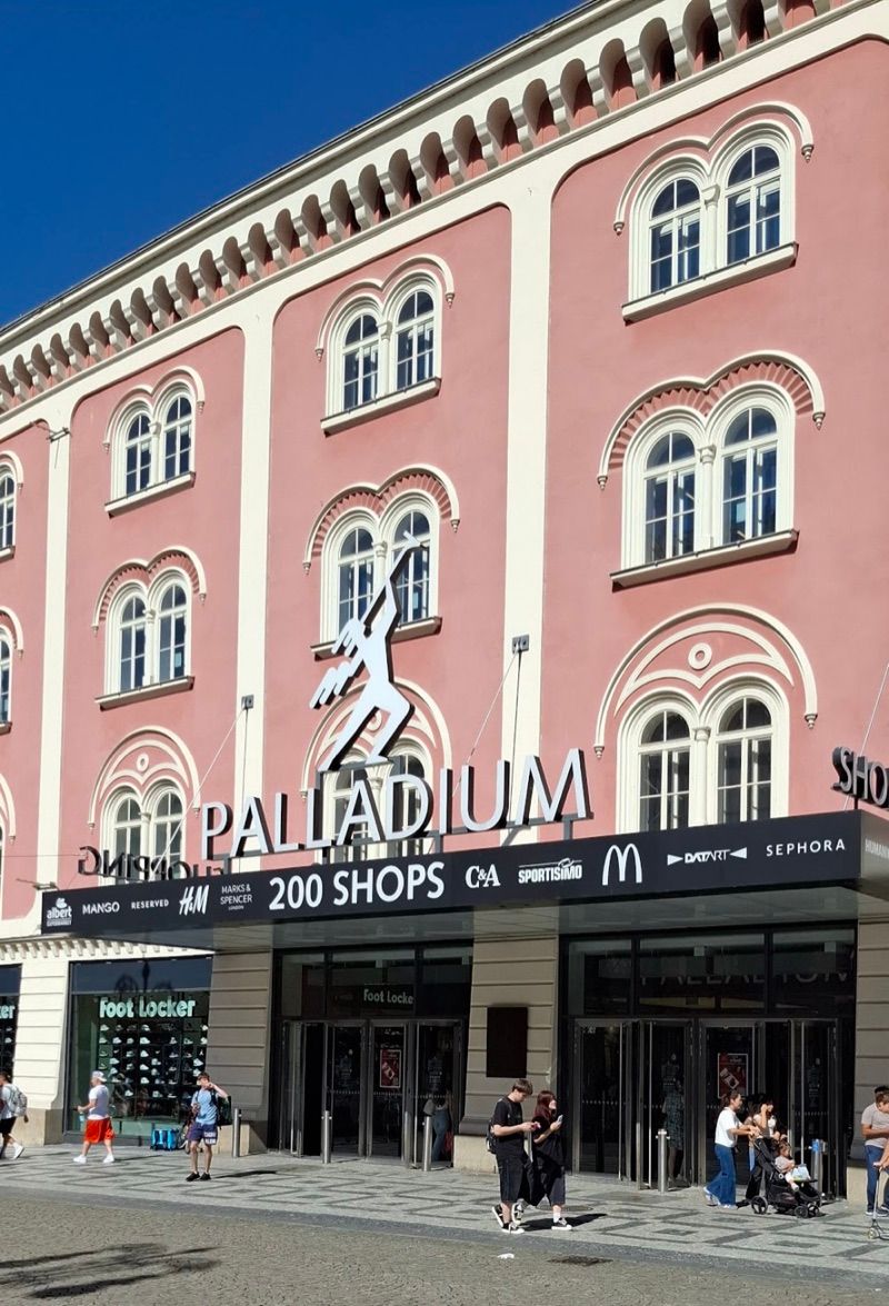 Palladium, shopping mall near Praha hlavní nádraží station