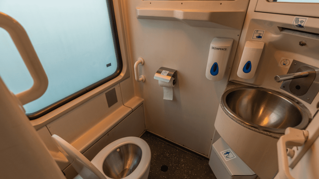 Toilet on the train