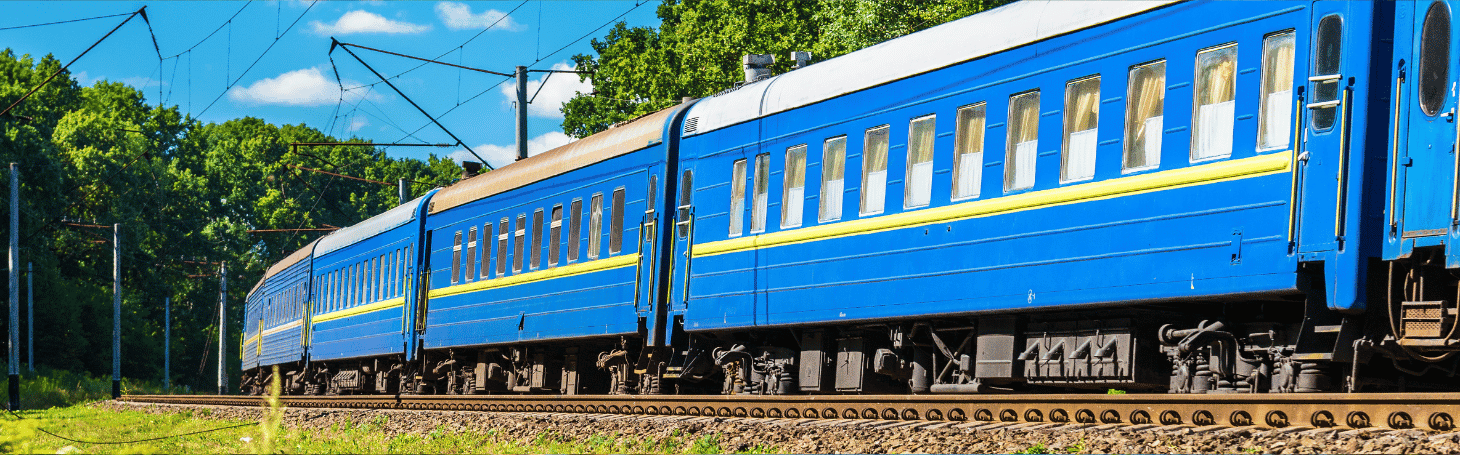 Trains in Ukraine Ukrainian train on route