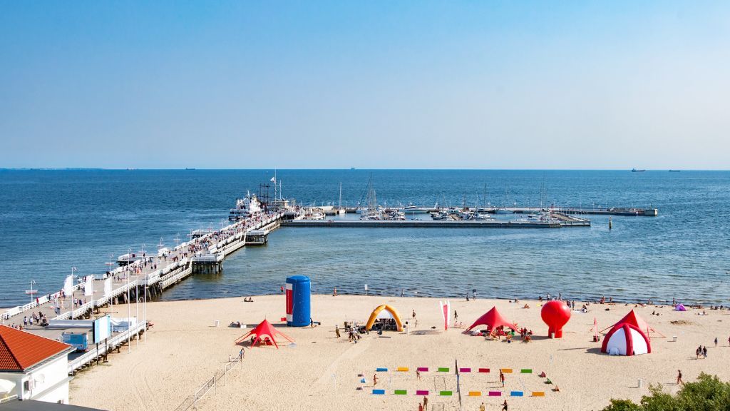 Sopot - attractions and places to see by the Polish seaside Beach in Sopot