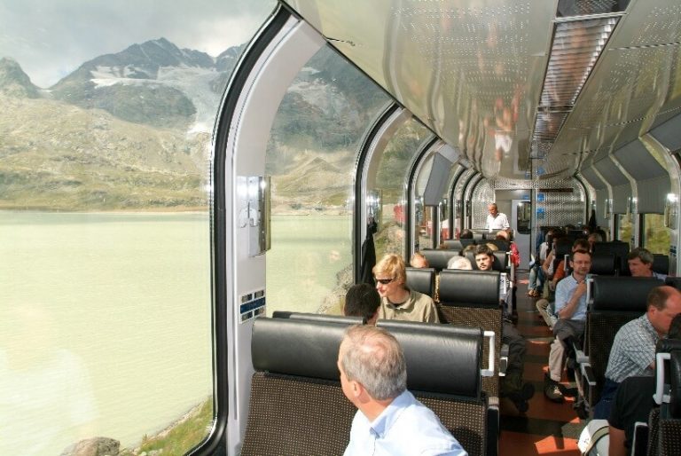 Swiss panoramic trains Bernina Express - tour of Switzerland by rail