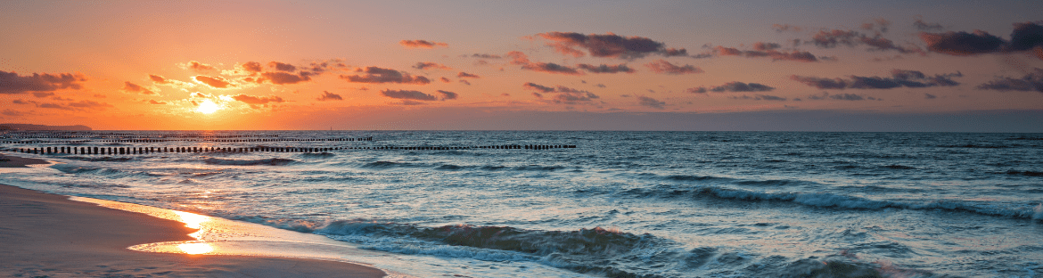 Attractions in Pomerania Sunset over the sea