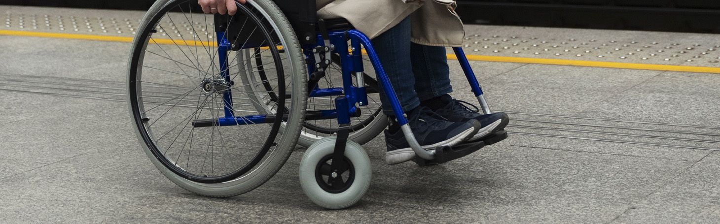 Wheelchair user on the platform