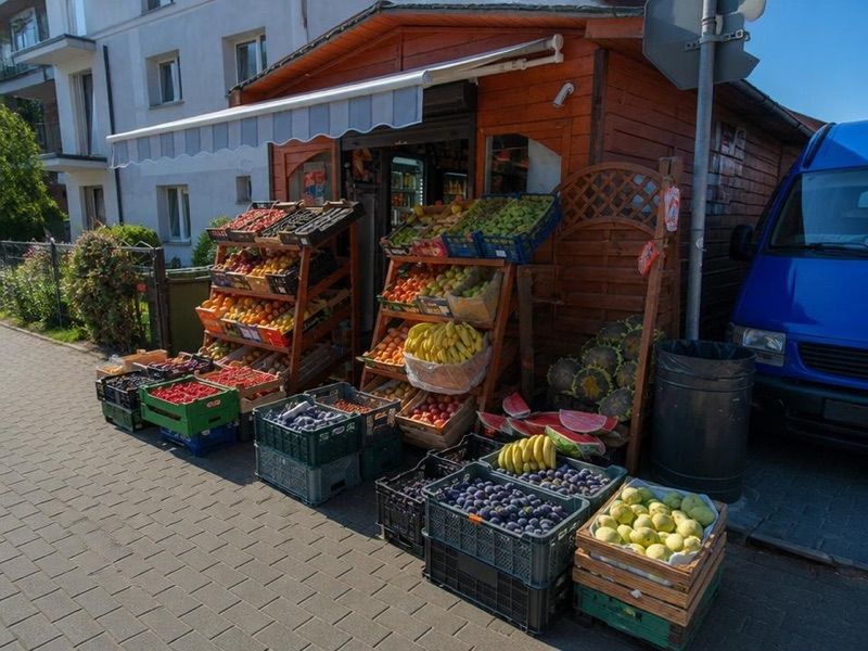 Sklep monopolowy i ogólnospożywczy warzywa-owoce, sklep przy dworcu Chałupy