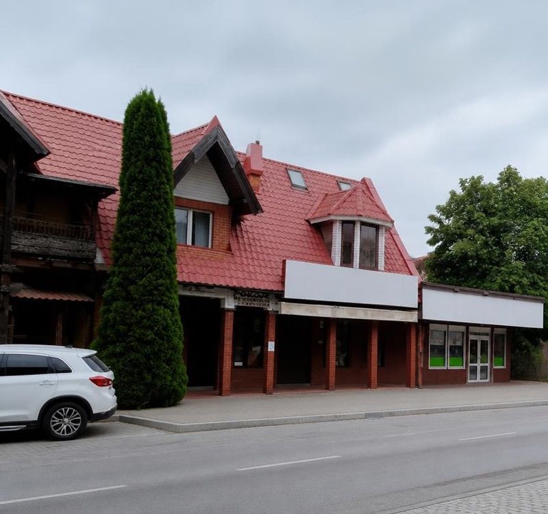 Delikatesy Mazury, sklep przy dworcu Ruciane-Nida