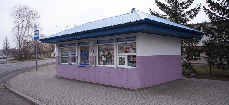 Kiosk RUCH, sklep przy dworcu Włocławek